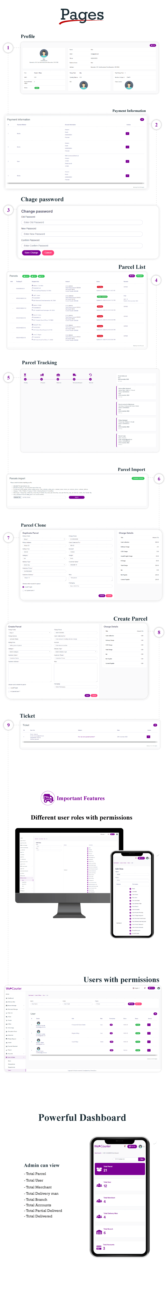 CourierSquad - SaaS Multi-Tenancy Courier and Logistics Management - Merchant, Delivery App - Feature showcase 18