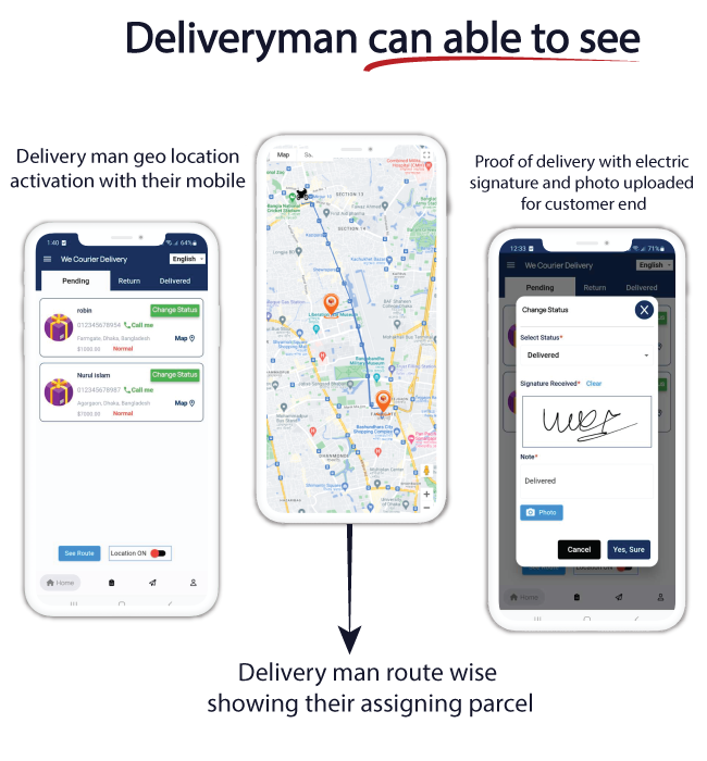 CourierSquad - SaaS Multi-Tenancy Courier and Logistics Management - Merchant, Delivery App - Feature showcase 5