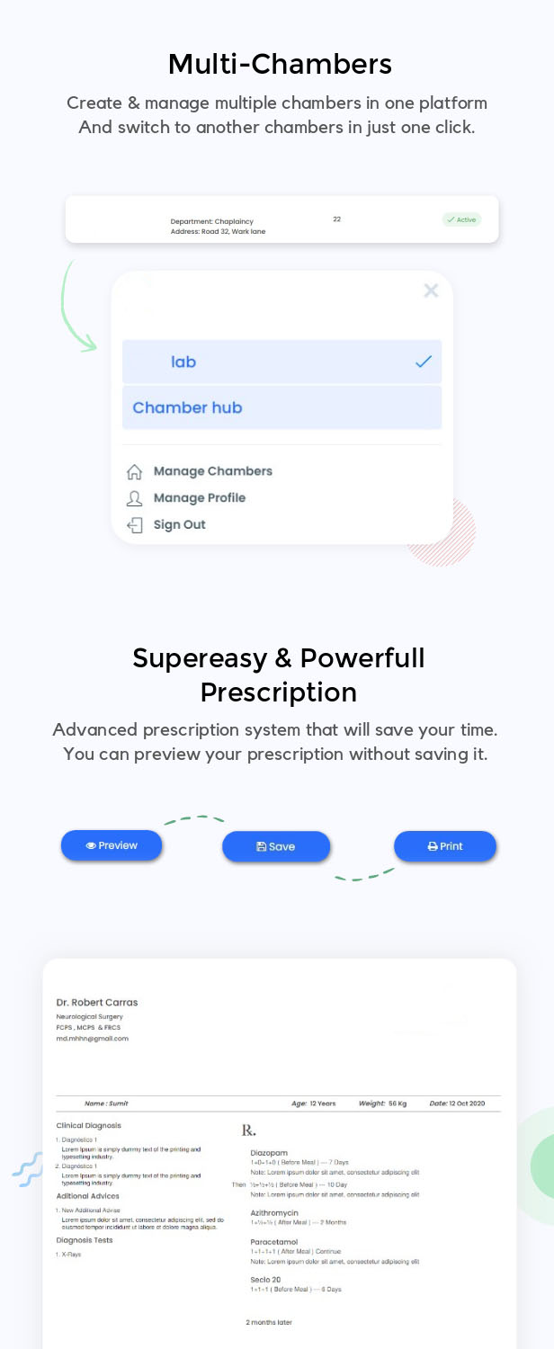 DoctorMoxie - SaaS Doctors Chamber, Prescription & Appointment Software (With Zoom Appointments) - Feature showcase 8