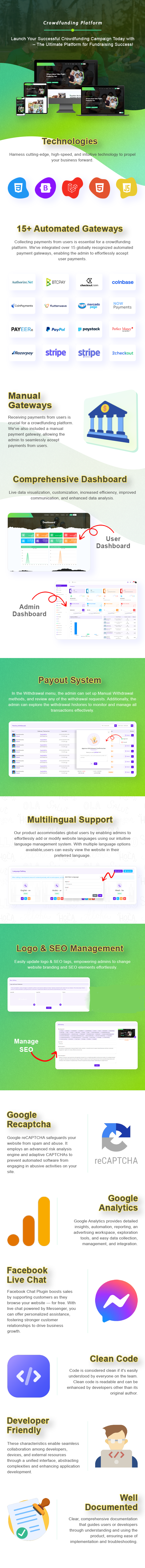 FundStarter - Crowdfunding Platform - Feature showcase 1