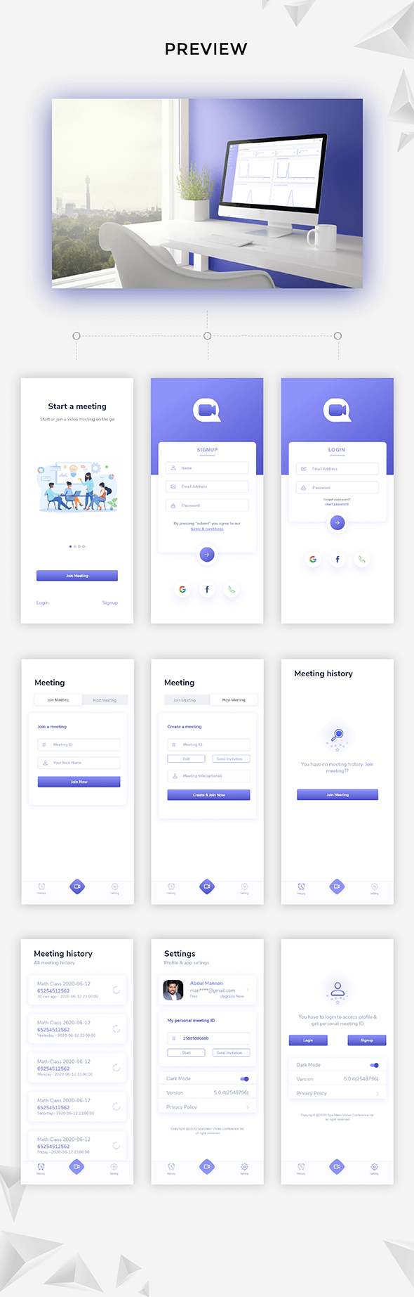 JiffyMeet - Video Conference App and Website for Live Class, Meeting, Webinar, Online Training - Feature showcase 2