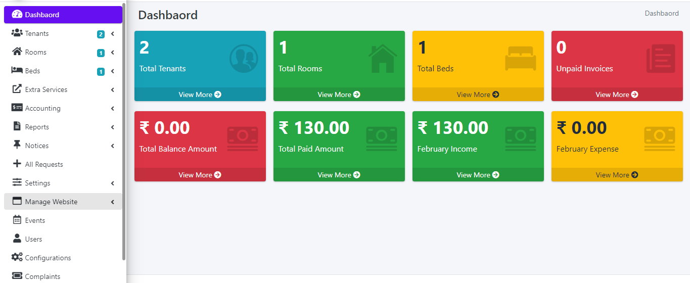 Letster - Hostel Management System - Feature showcase 2