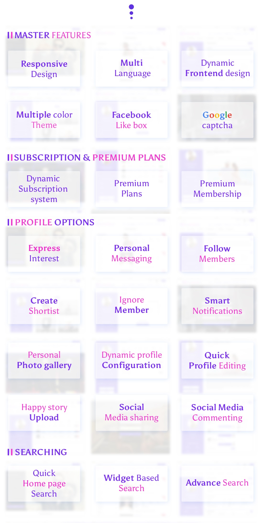Futureshaadi - Matrimony Web Application with Android & iOS Apps - Feature showcase 2