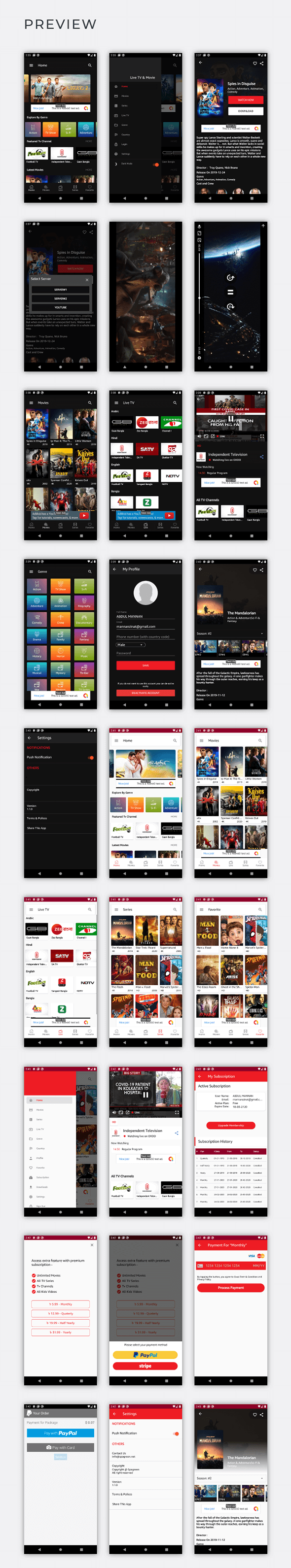 PixelPear OTT Platform - Netflix Clone - Live TV & Movie Portal with Android app - Feature showcase 7