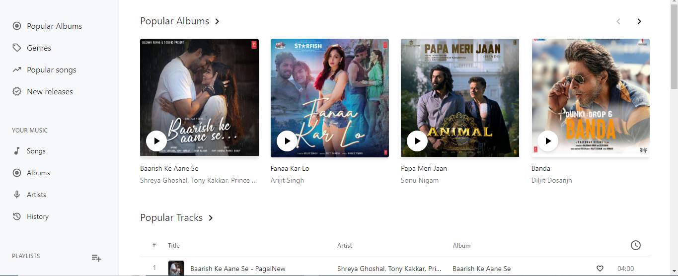 Musicania - Music Streaming Platform - Feature showcase 2
