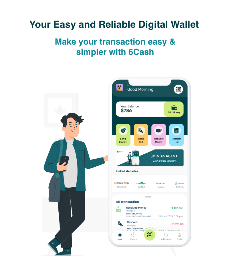 Payisle - PayTm Clone - Digital Wallet App - Feature showcase 1