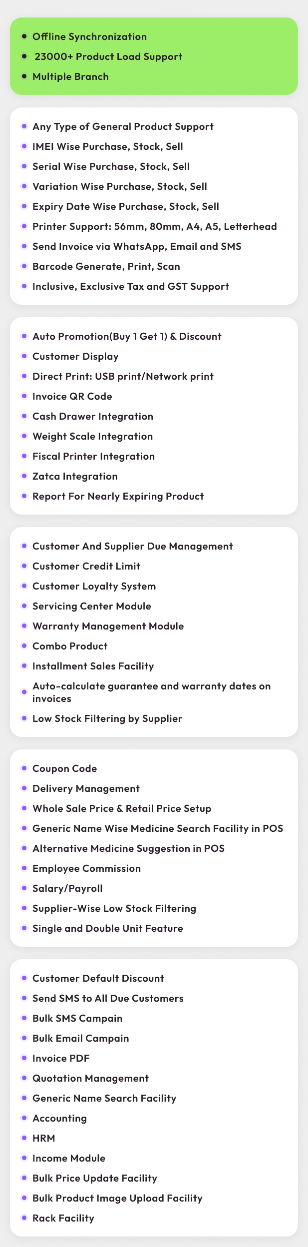 Point Panel - Retail POS and Stock Software - Feature showcase 2