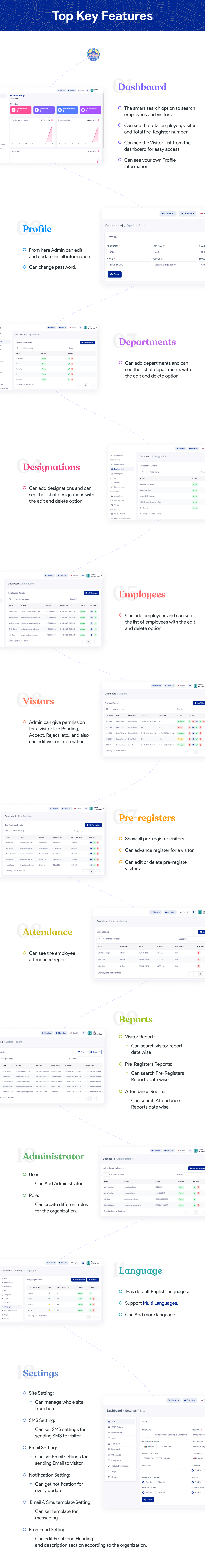 PoshPass - Appointment Booking & Visitor Gate Pass System With Qr Code - Feature showcase 3