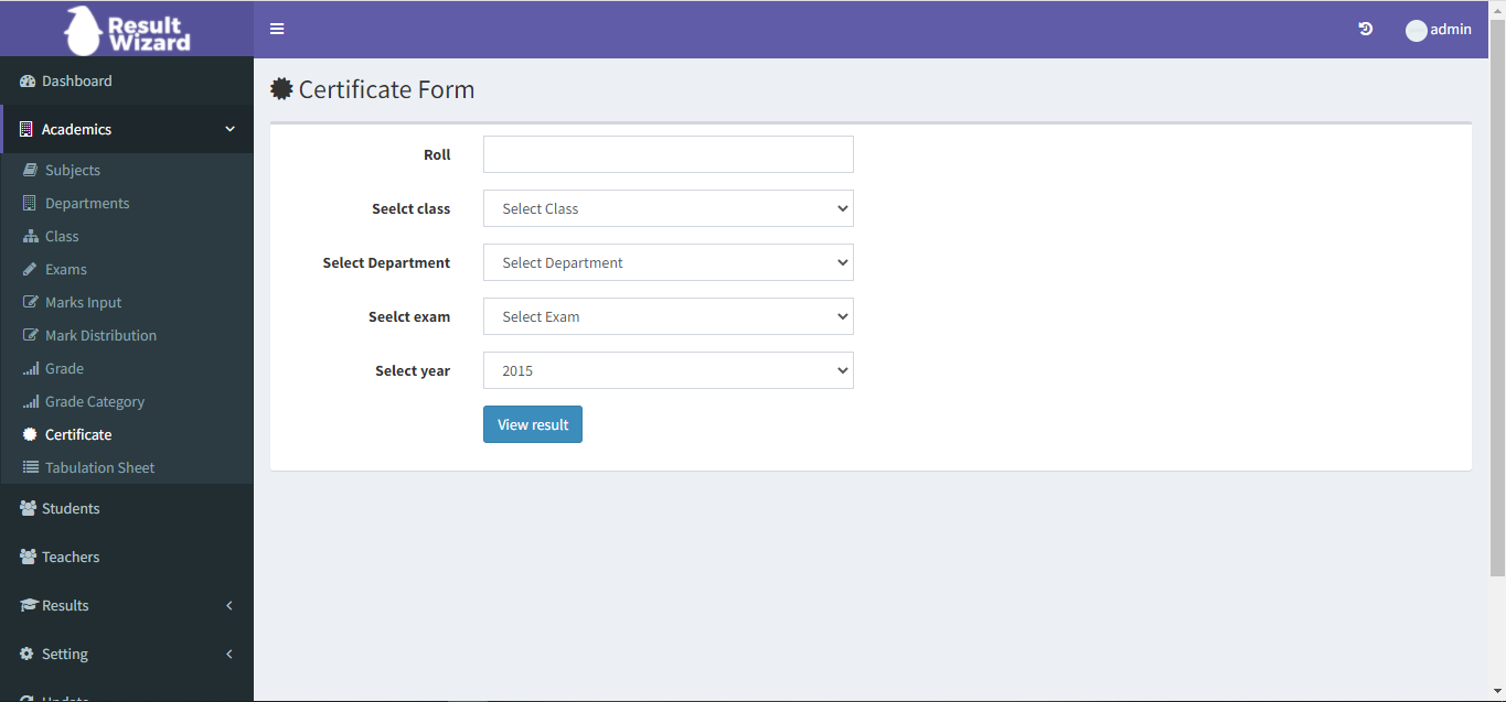 Result Wizard Screenshot 1