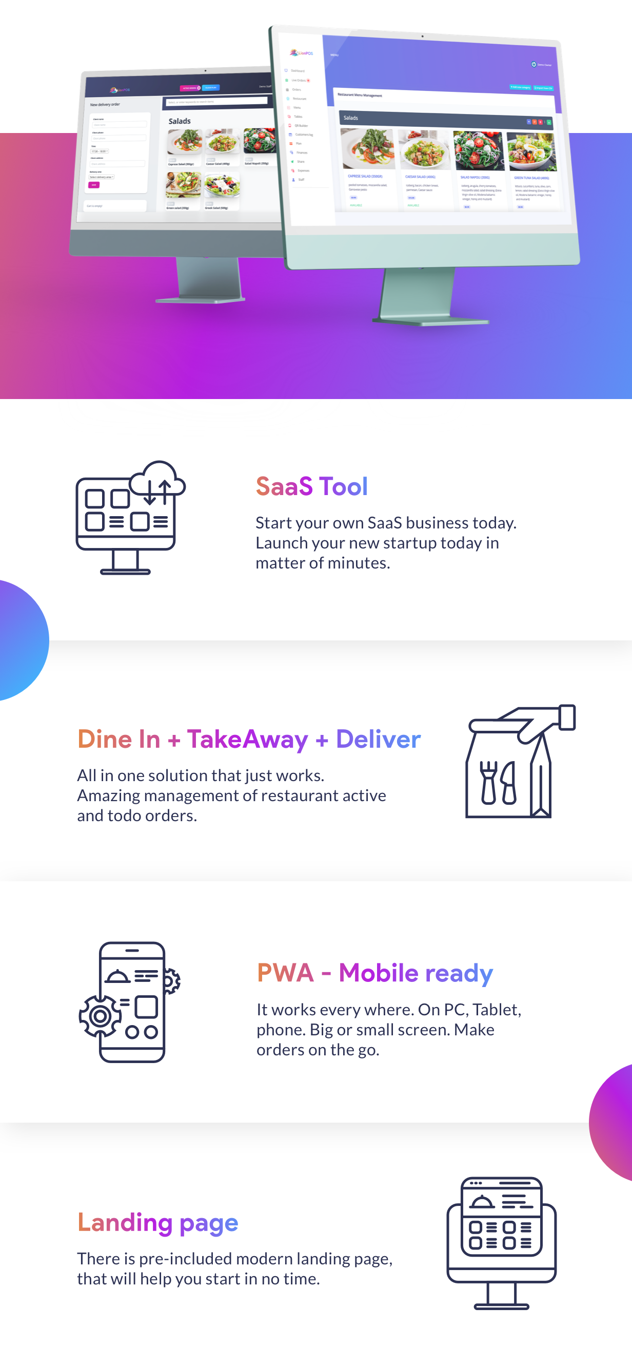 PowerCuisine - SaaS Point Of Sale for Restaurants and Bars with Floor Plan - Feature showcase 2