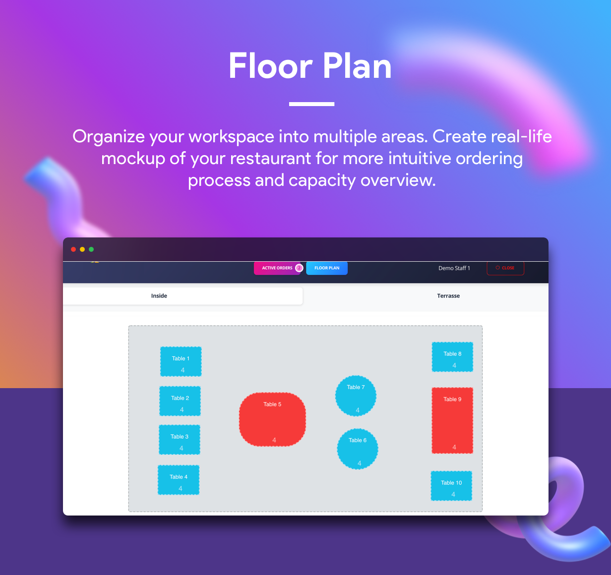 PowerCuisine - SaaS Point Of Sale for Restaurants and Bars with Floor Plan - Feature showcase 3