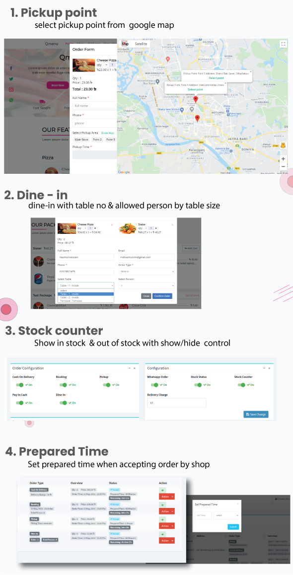 OrderCreator - SaaS Restaurant / QR Menu / WhatsApp Online Ordering / Reservation System - Feature showcase 5