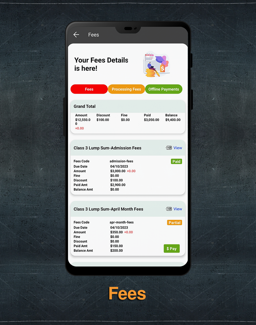 SchoolFare - Best School Management System with Android app - Feature showcase 94