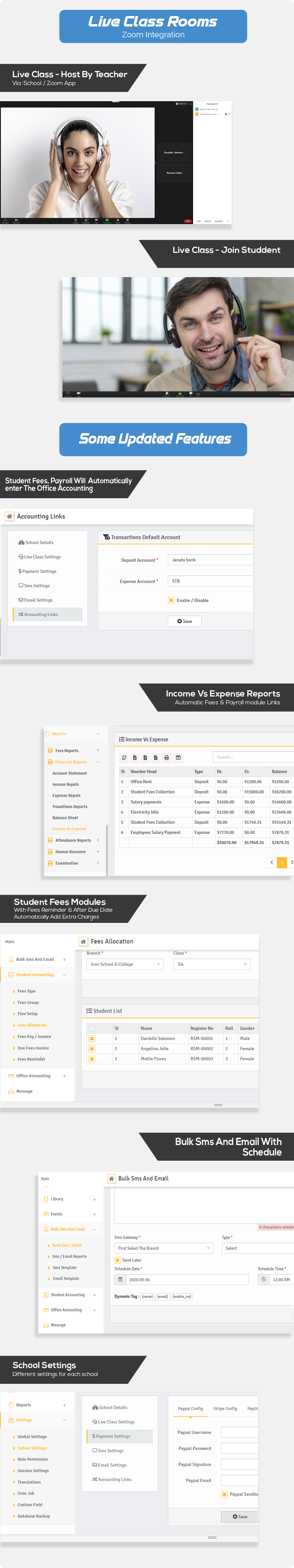 SchoolNerd - School Management System - Feature showcase 1