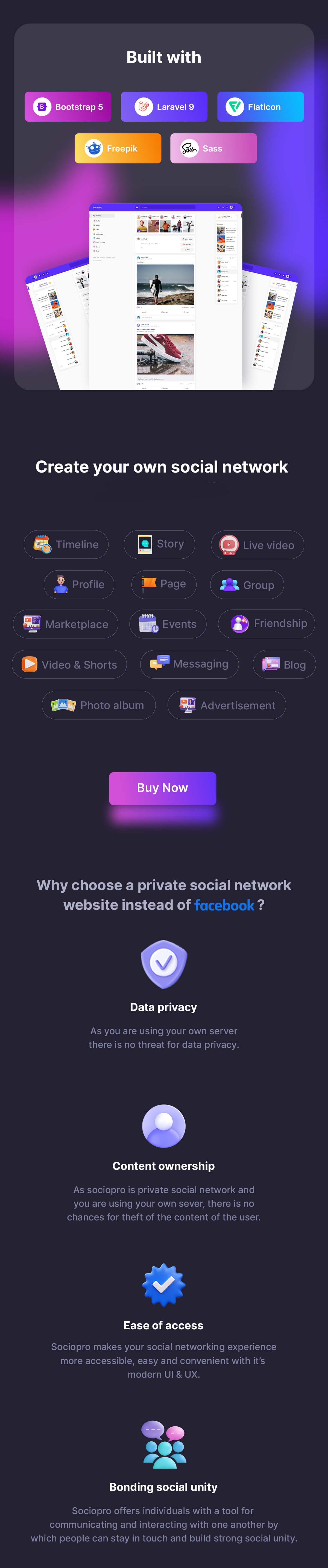 Social Pavilion - Private Social Network - Feature showcase 2