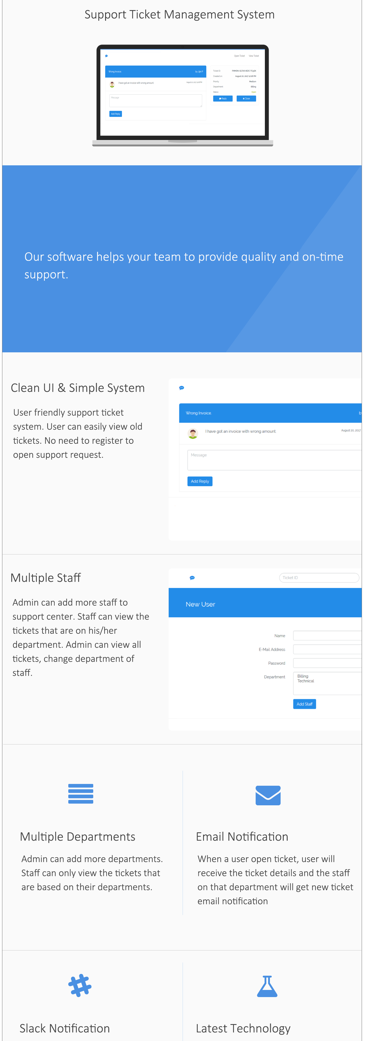 SupportorBit - Support Ticket Management System - Feature showcase 1