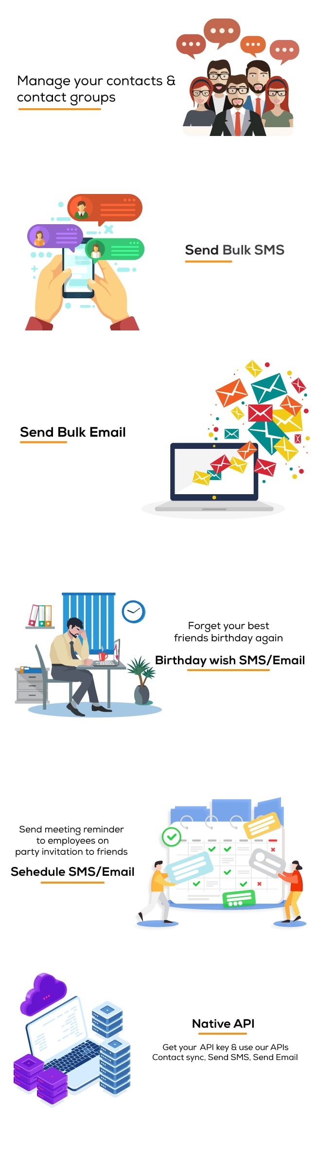 Textzo - Smart SMS & Email Manager - Feature showcase 1