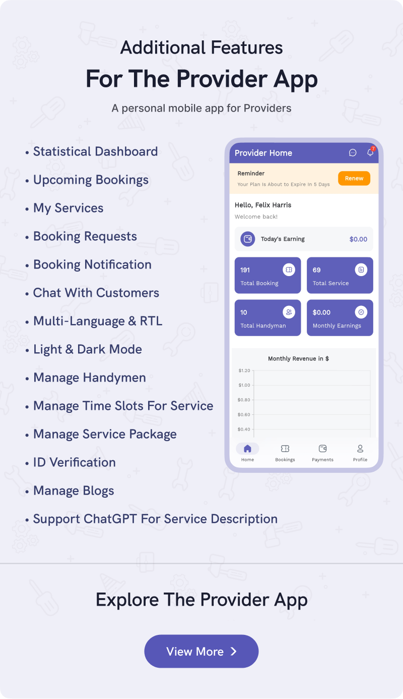 Urban Better - Home Services, Business Listing, Handyman Booking App - Feature showcase 5