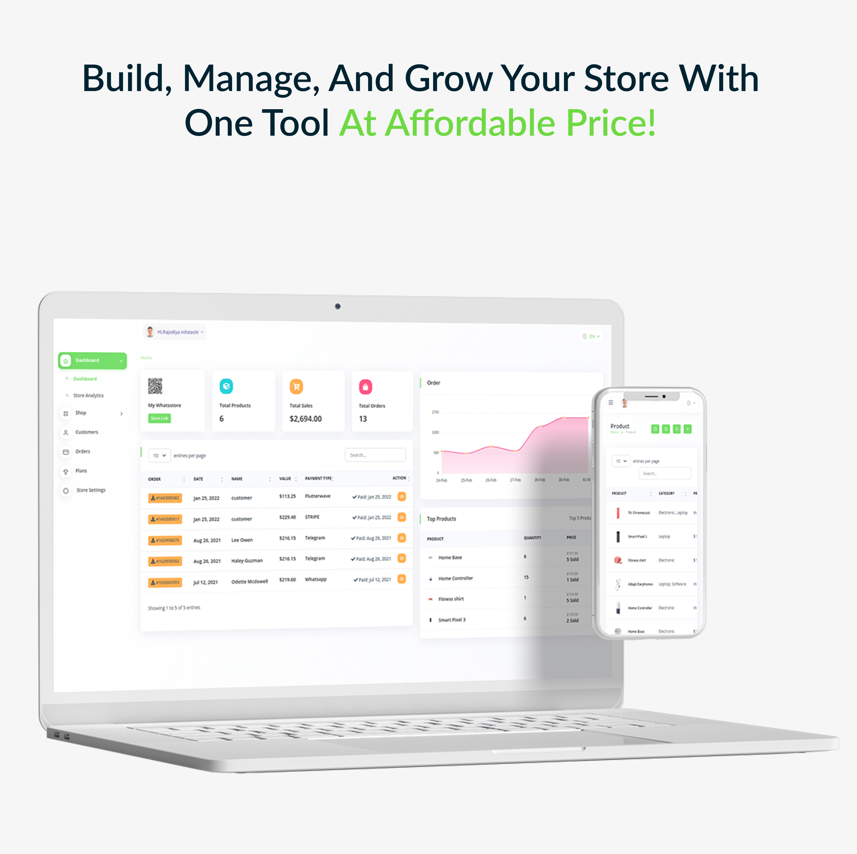 WhatsApp Store - SaaS WhatsApp Store - Feature showcase 1
