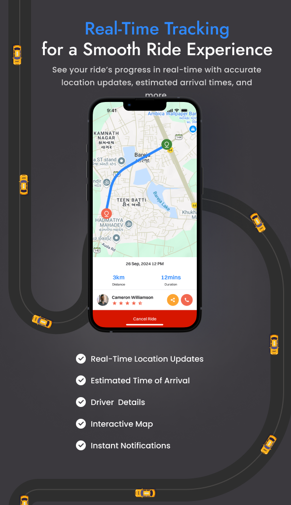 WorkCab - Complete Taxi App | Taxi Booking Solution - Feature showcase 7